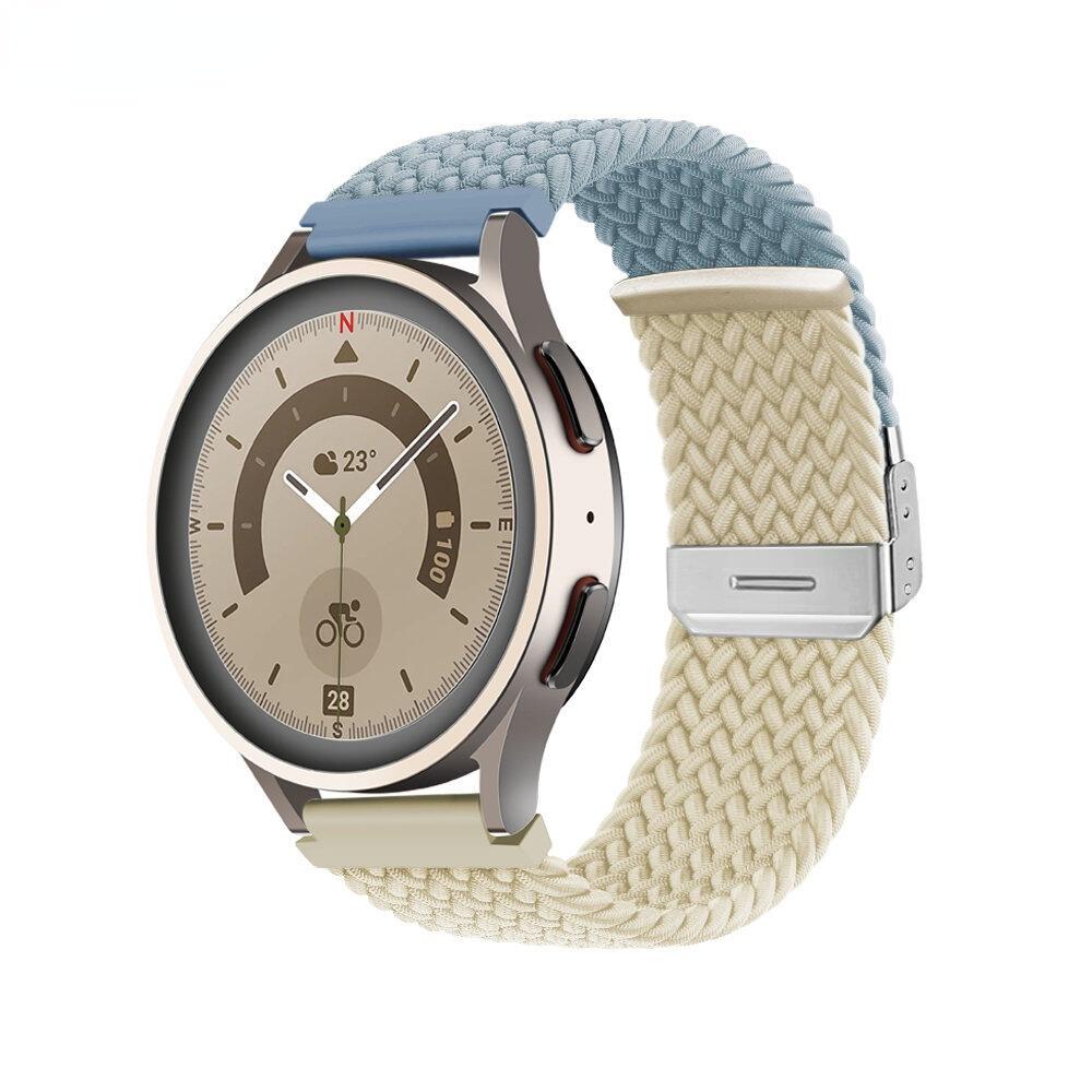 Ремешок 20 мм/22 мм для Samsung Galaxy watch 6 4 5 pro active 2 Gear S3 плетеный браслет solo loop ремешок Huawei watch GT 2 3 ремешок