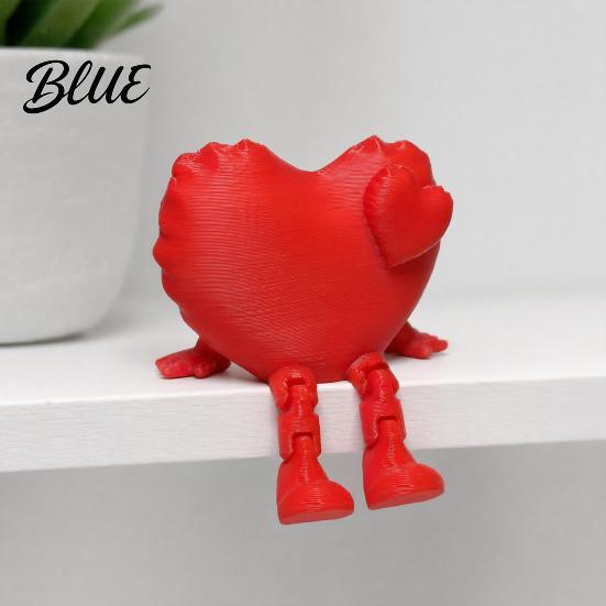 Фигурка-Украшение Сердце с Артикулированными Ногами 3D Печатная Форма Статуэтка