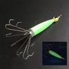 Luminous Jigs Angling Squid Hook with fish eyes Octopus Bait Fishing Tackle Wood Shrimp Lures