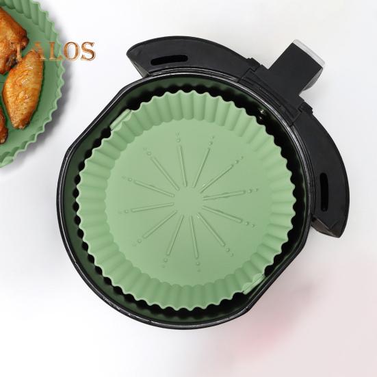 Silicone Bakeware Non Stick Microwave Good Flexibility Practical Round Design Fryer Silicone Bakeware Baking Tools