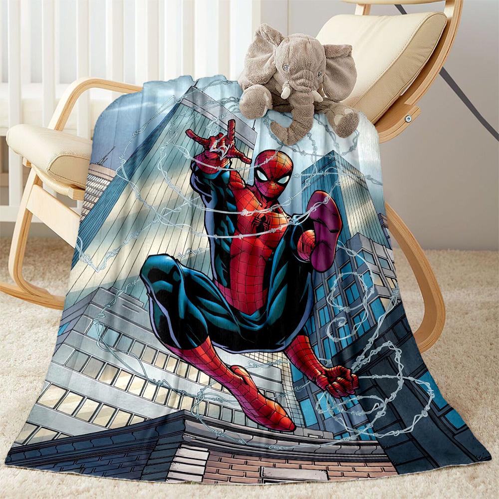 1pc Spider-Man Action blanket Soft and Warm for Sofa Office Camping Travel Livingroom Great Gift for Friends and Family Comfortable