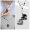 Jewelry Accessories Message Locket Necklace Y2K Photo Picture Necklace New Heart Necklace