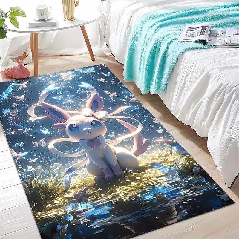Free Shipping! P0kemen Eevee Umbreon Print Cartoon Carpet Bedroom Living Room Sofa Study Mat Balcony Garden Camping Portable Rug