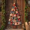 Stitched Fabric Keepsake for Fireplaces Christmas Handmade Door Hanging Kit, Patchwork Tree Decoration DIY Sewing Decorative Mantel Accent Holidays