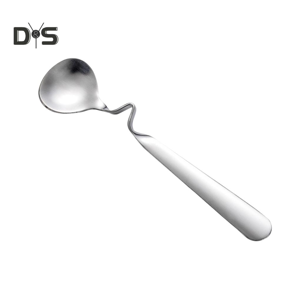 SW Ложка для перемешивания кофе из нержавеющей стали круглой формы, подвесная ложка для чая, молока, десерта