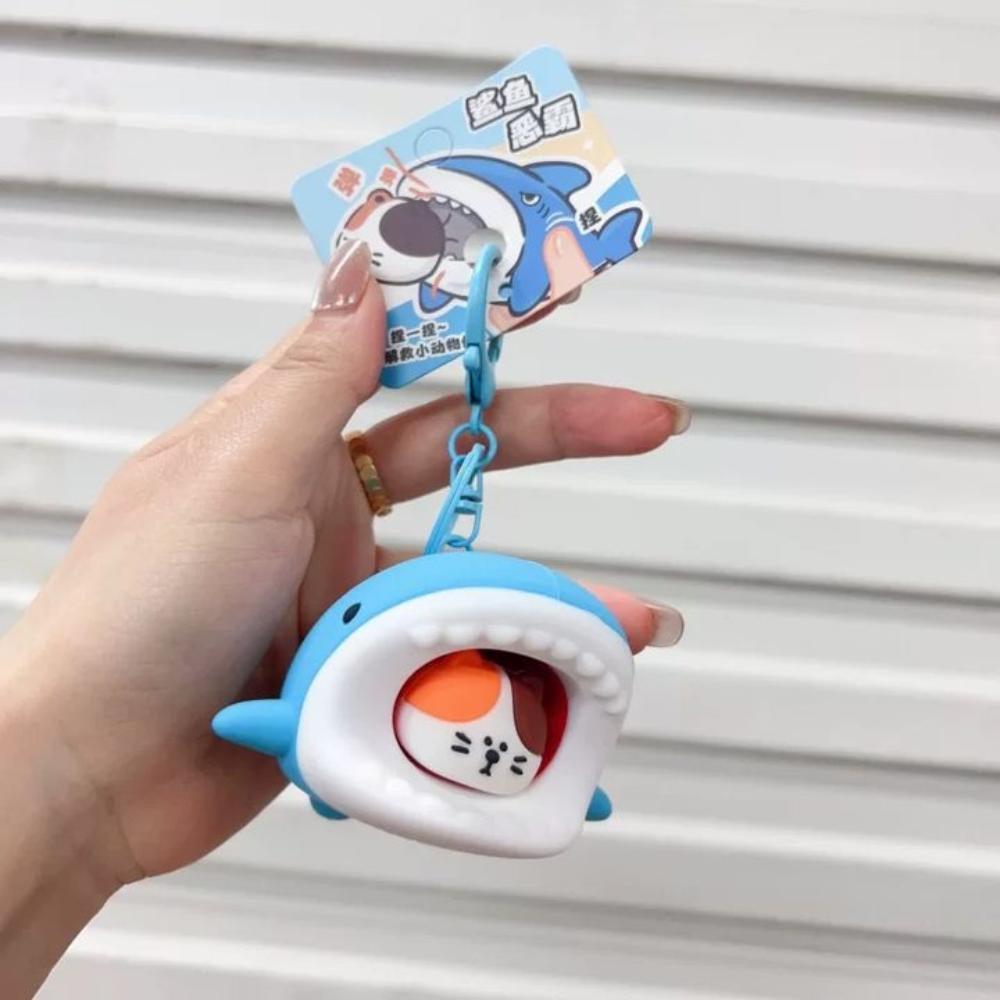 Cat Silicone Penguin Pendant Creative Polar Bear Keychain Car Key Pendant