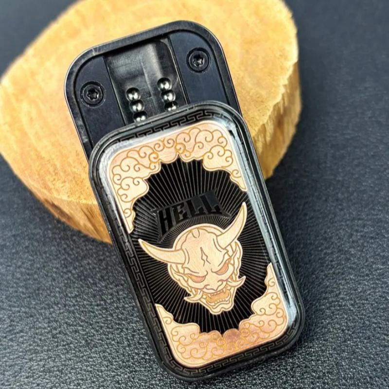 Вращающаяся магнитная карточка-толкалка Fidget, плотный механический слайдер, EDC, тактильная монета, сенсорная игрушка для снятия стресса
