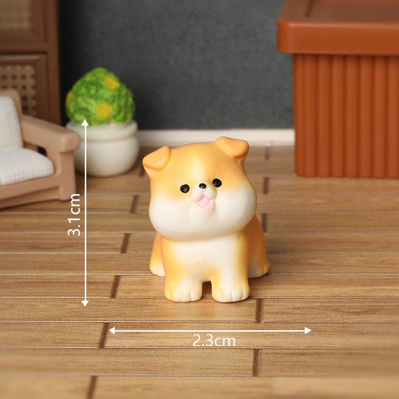 Cute Dog Figurines Miniatures Cartoon Animal Micro Landscape Ornaments For Home Room Desk Accessories