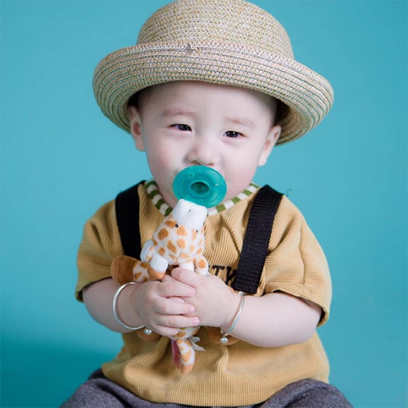 Детская соска-пустышка, подвесная плюшевая игрушка-пустышка из силикона, соска для сна, против вздутия живота, очень мягкая соска-пустышка