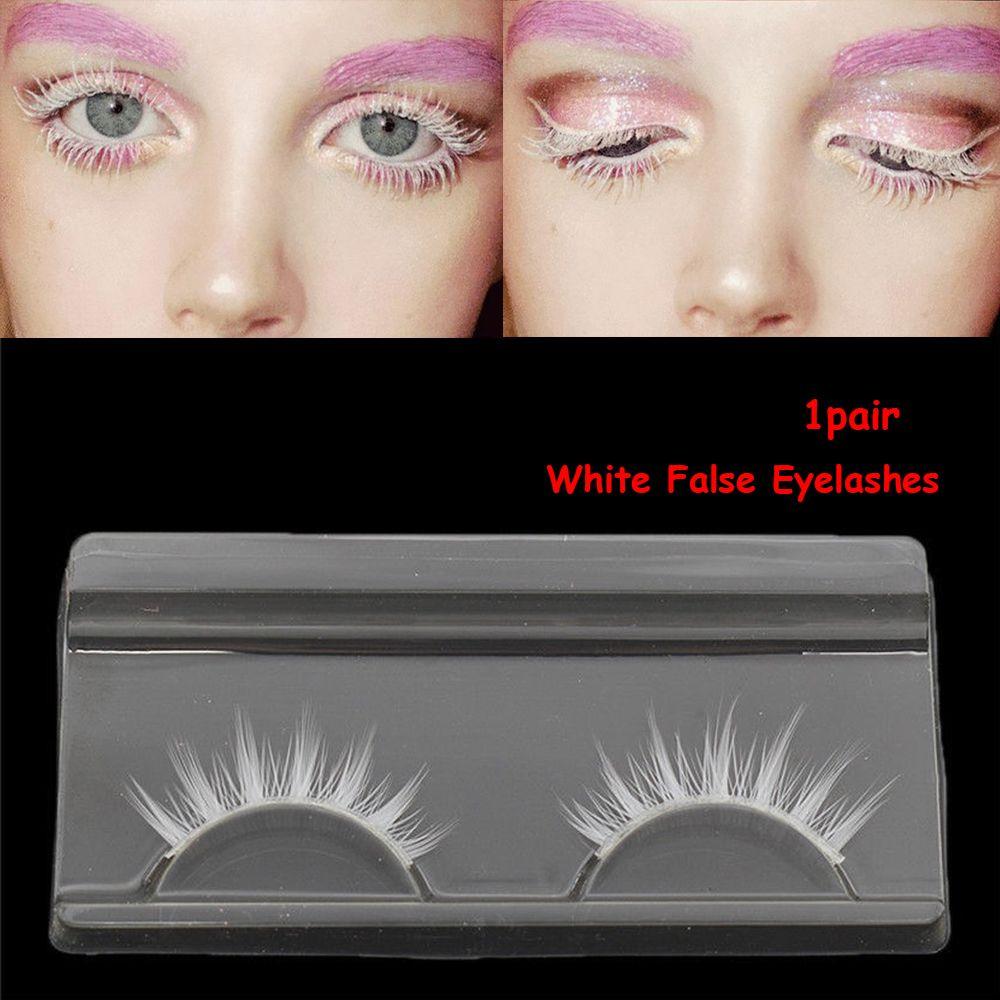 Eye Makeup Tools White Thick Cross Natural Long False Eyelashes Long Cross Eyelashes Extension