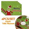 Christmas Series Table Flags Placemat Sets Cross Border New Christmas Green Shirt Placemats