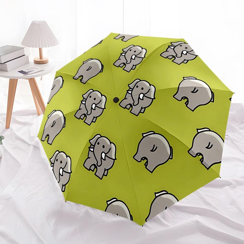 1pc Elephant Print Automatic Open/Close Umbrella, Formal Events - Ideal Gift for Family or Friends, Outdoor Accessory yy251211115