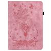 For TECNO Megapad 11 Case Card Holder Anti-Scratch Leather Cover Rose Flower Imprint
