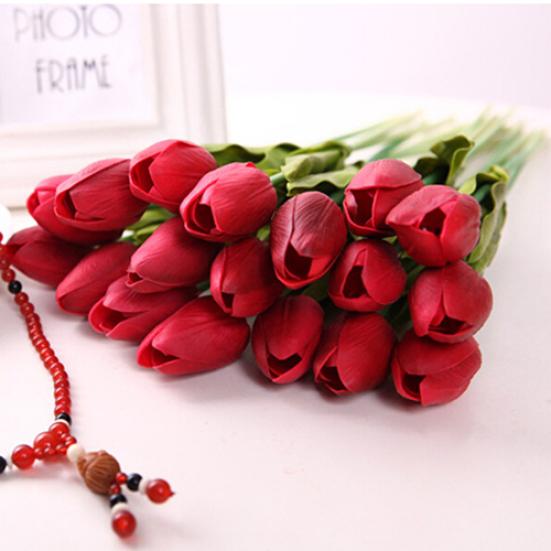 Искусственные цветы, букет тюльпанов, вечеринка, домашняя свадьба, искусственный свадебный шелковый аксессуар, свежий вид