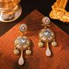 Elegant Vintage Royal Style Earrings With Peace Doves Charm And Delicate Bell Design Stylish Ear Pendant For Women