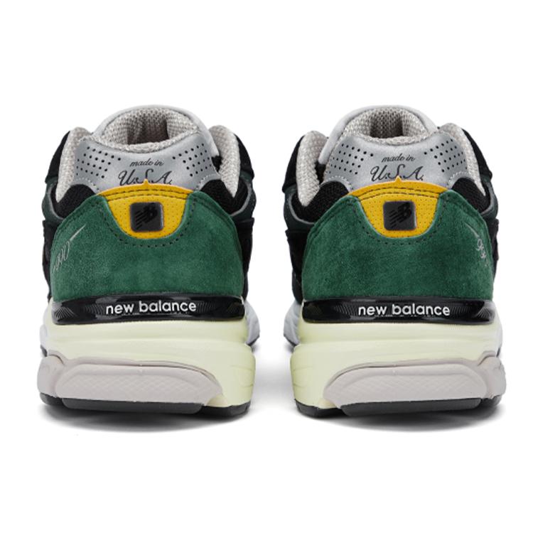 New Balance 990v3 Сделано в США Черный Зеленый Желтый
