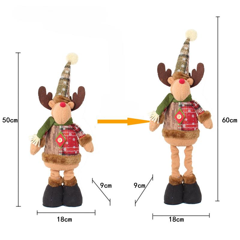 Рождественская выдвижная кукла, витрина, атмосфера, украшение, Санта-Клаус, снеговик, стоящая кукла, праздничное украшение