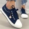 Fashion Student Girls Summer Mesh Sneakers Womens Sweet Blue Shoes Elegant Female Vulcan Sneakers Walking Lady Shoes Female Espadrilles