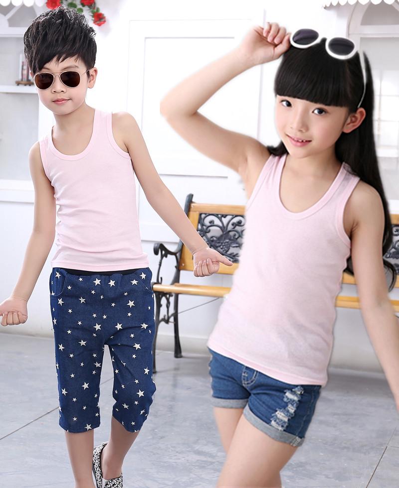 Kids' Cotton Tank Top: Summer Base Layer for Boys & Girls