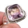 Натуральный аметрин драгоценный камень ручная работа 925 чистое серебро ювелирное кольцо размер 6.5 J7g44