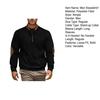 Men Sweatshirt Half Zipper Plaid Stand Collar Elbow Decoration Pullover Tops Long Sleeve Jacket Work Date Wear