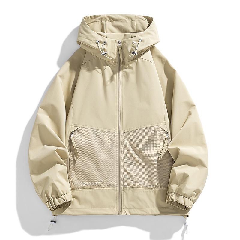 Autumn Spring Autumn Thin Hooded Windproof Waterproof Men's and Women's Fashion Sports Jacket Men's and Women's