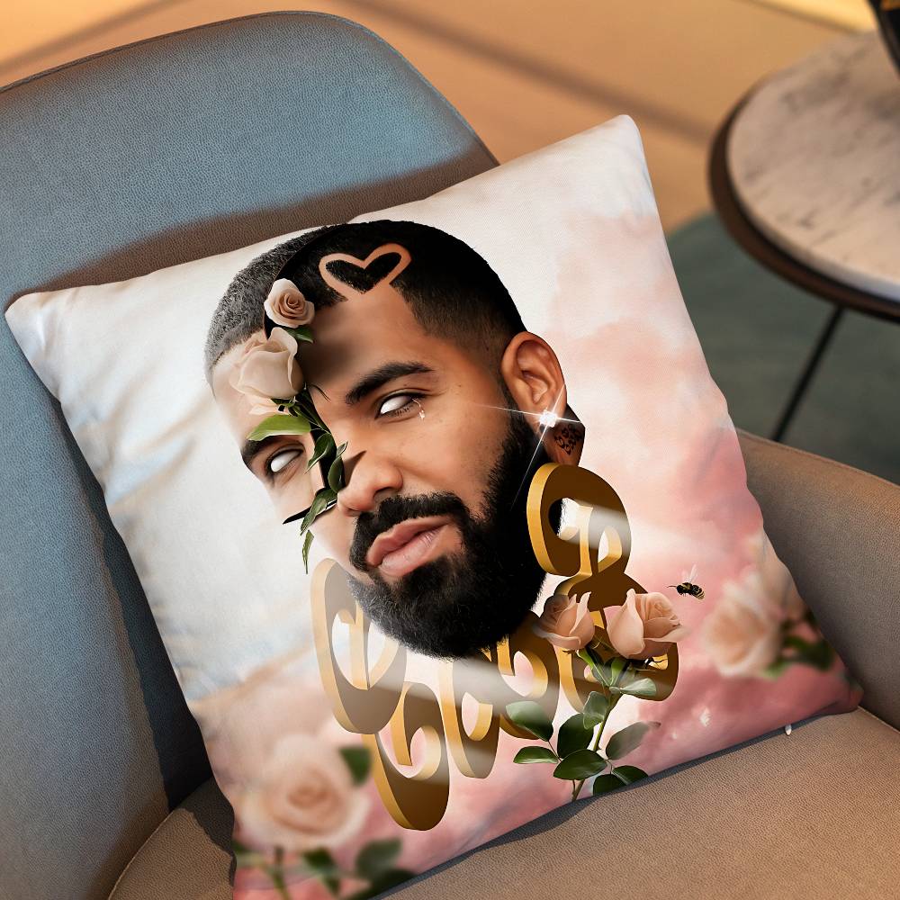 For All The Dogs Iceman Drake Pillow Case Anti-Dustmite Pillowcase Invisible Zipper Silky Short Plush Sofa Cushion Cover
