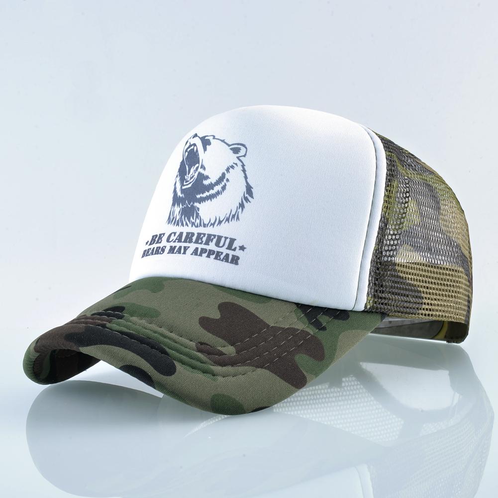 Snapback Hat для мужчин Летняя дышащая сетчатая бейсболка Женская уличная камуфляжная кепка дальнобойщика
