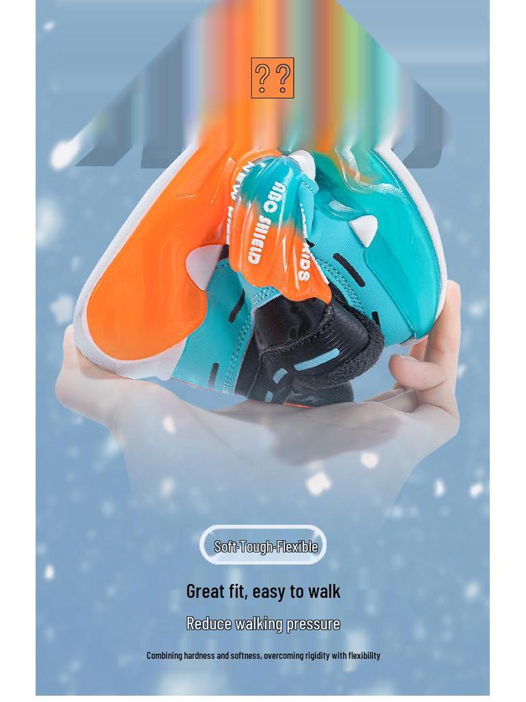 Мальчиковые Красные Зимние Спортивные Ботинки на Флисовой Подкладке для Нового Года