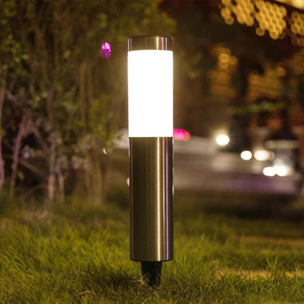 Солнечные дорожки Водонепроницаемые IP44 светодиодные ландшафтные светильники из нержавеющей стали Солнечные садовые светильники для подъездной дорожки Патио двора