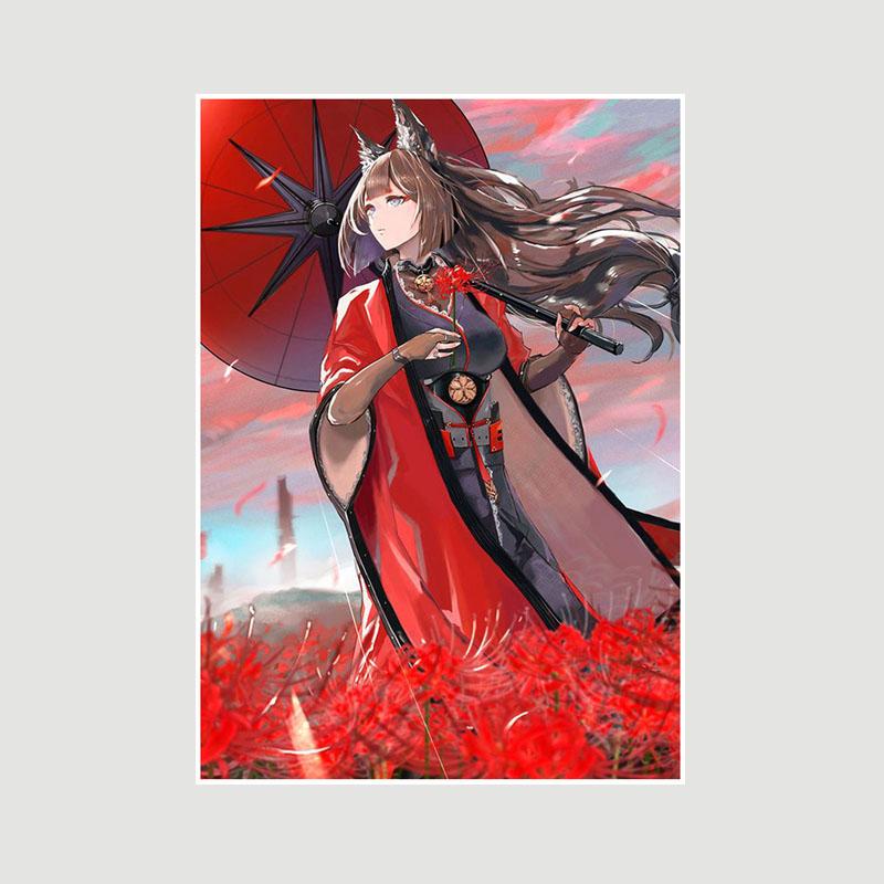 Домашний декор Картина Милая маленькая Лоли Аниме Девушка Плакат Милая Лолита Манга Фигурка Белые бумажные постеры и принты Бар Спальня Украшения Фреска