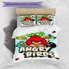 3pcs Duvet Cover Set (1*Duvet Cover + 2*Pillowcase, Without Core), Angry Birds Print Bedding Set, Bedroom Decor, All‑Season, Birthday Gift