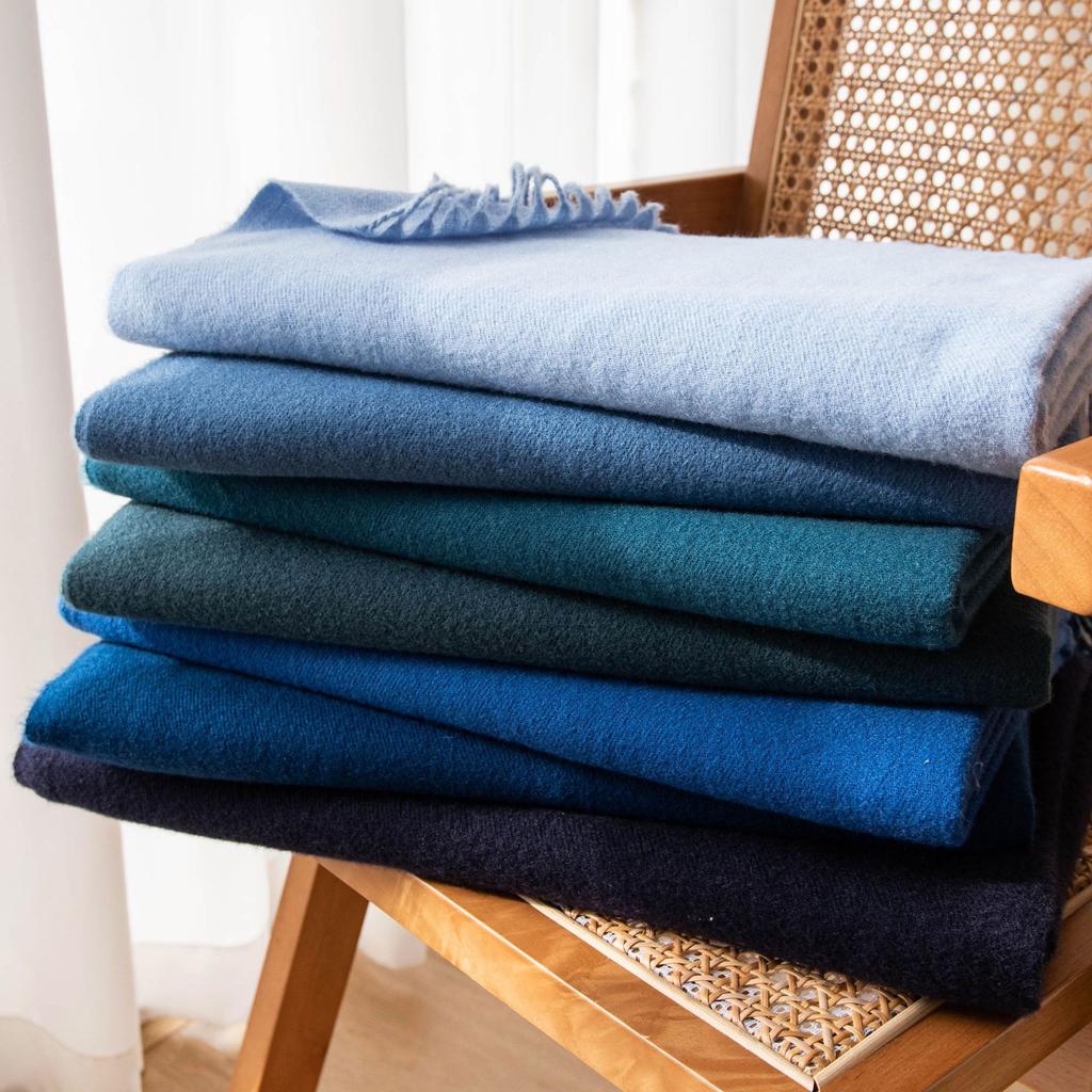 Anchor Red Scarf Autumn and Winter Korean Atmosphere Women's Versatile Imitation Cashmere Scarf Solid Color Warm Scarf Shawl