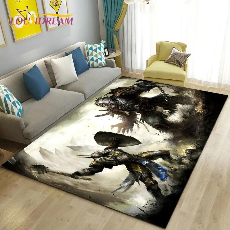 Ковер Игровой Зона Рыцарь Тамплиер Крестоносцы Большой,Ковер для Гостиной Спальни Дивана Придверный коврик Кухня,Нескользящий Коврик для Пола