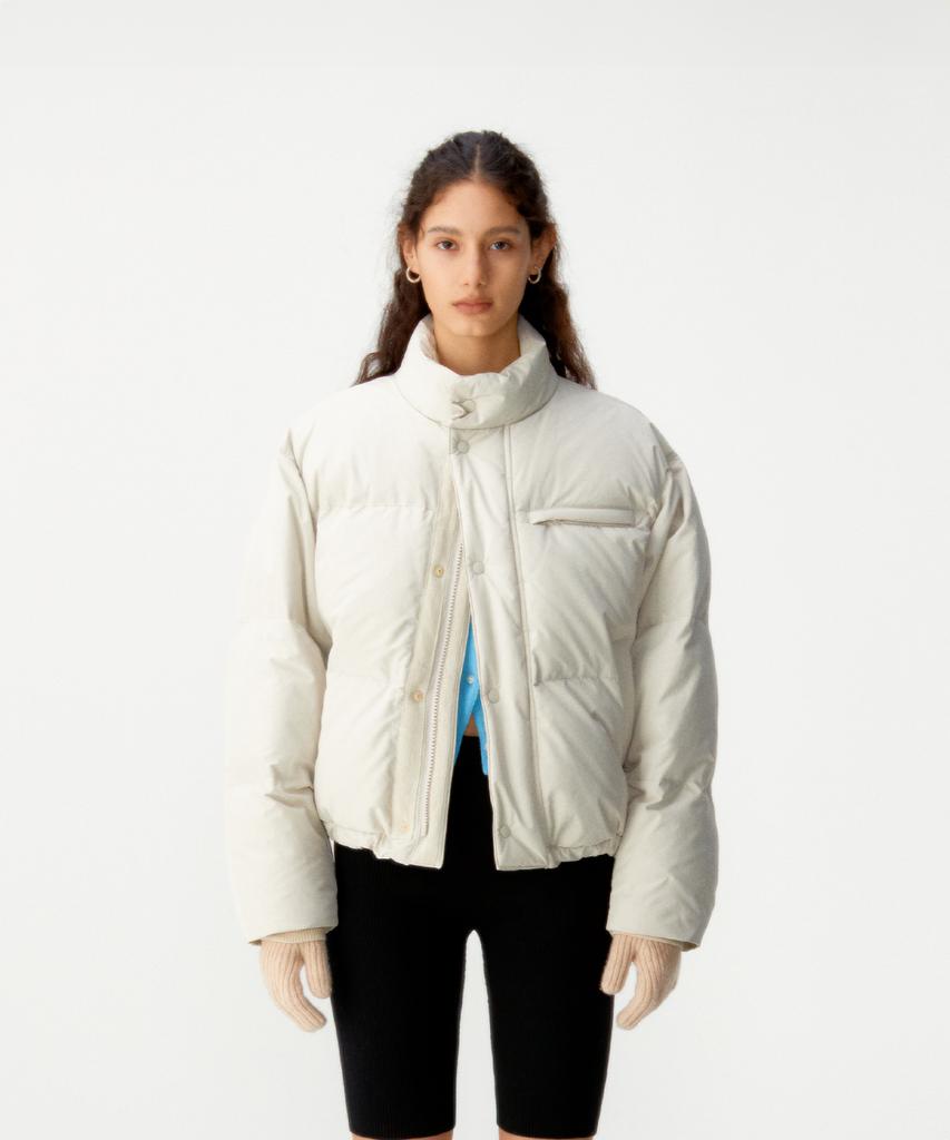 Coor Women Paperly Quilted Duck Down Jumper (Cream)