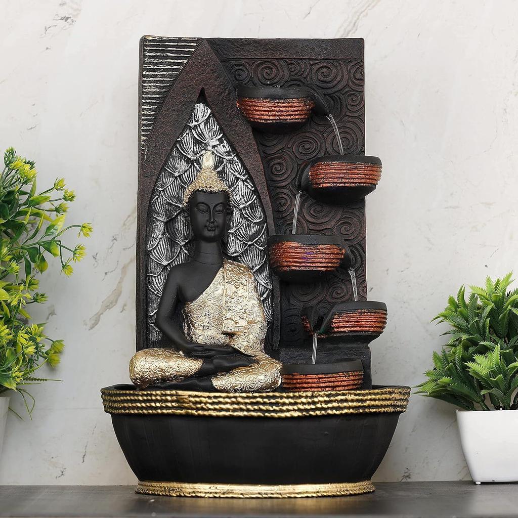 Water Fall Fountain with LED Lights Home Decor Decoration Gift Gifting Item