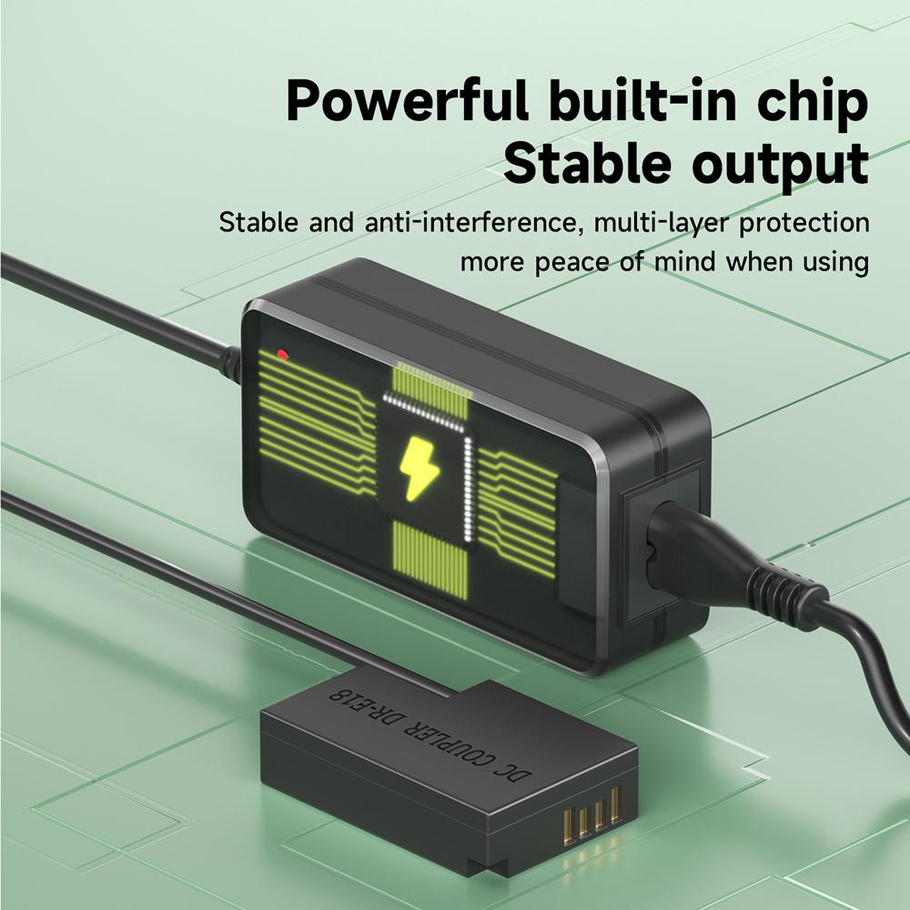 ACK-E18 DR-E18 Переходник постоянного тока LP-E17 Комплект адаптера питания переменного тока для фиктивной батареи для Canon EOS Rebel SL2 SL3 T6i T6 T7 iT 8 i 200D II 250 X9i
