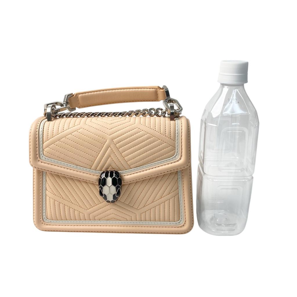 Б/у Розовая кожаная женская сумка через плечо BVLGARI