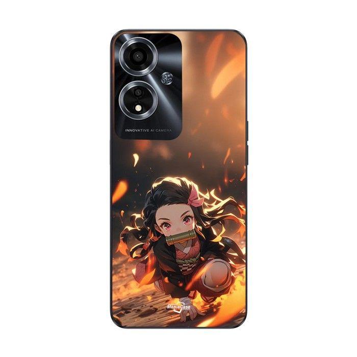 Coque de téléphone - MANIACASE - Oppo A59 5G - Demon Slayer Nezuko - Silicone TPU - Souple