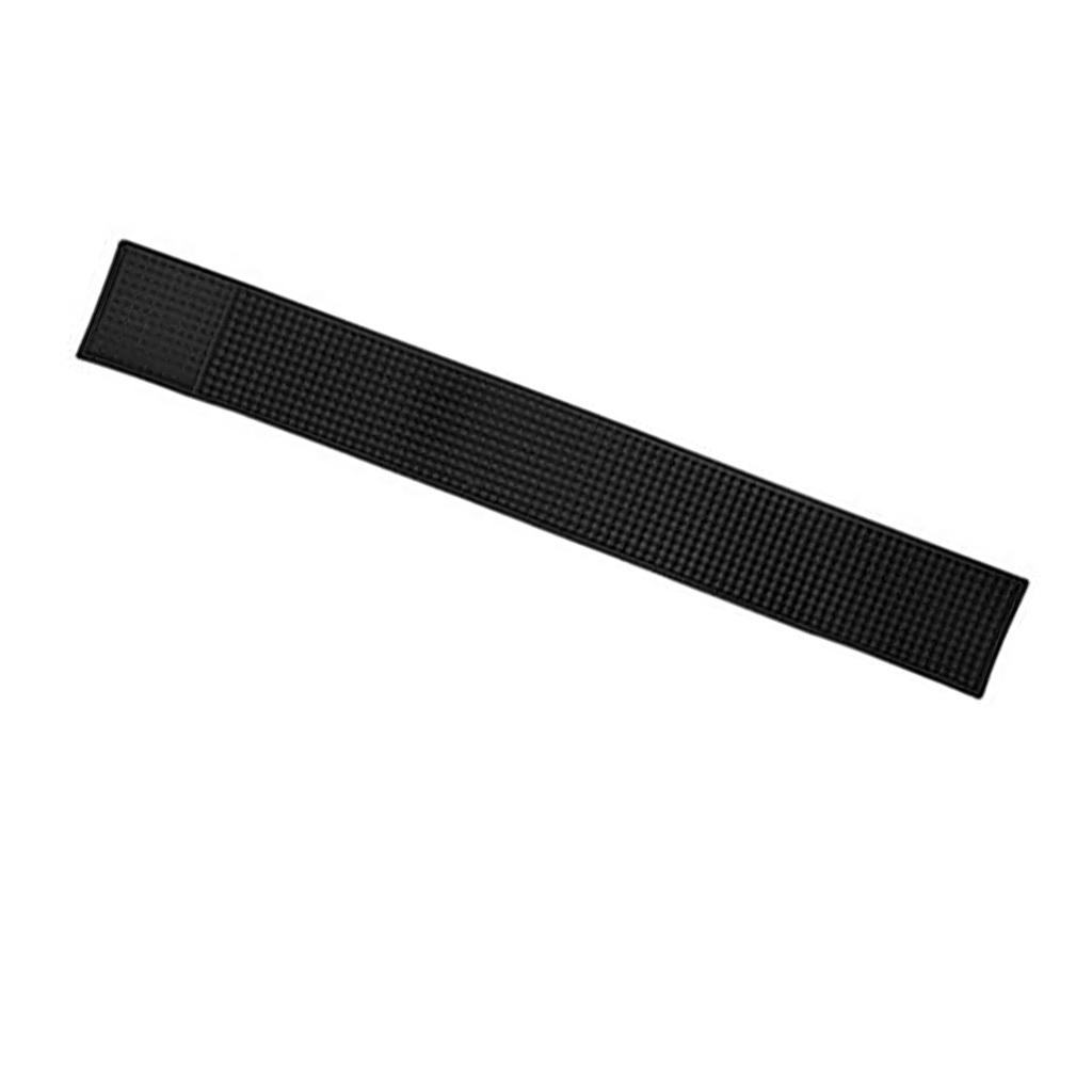 60x8x1CM коврик для барной стойки ПВХ черный противоскользящий коврик для бара для парикмахерских кофе