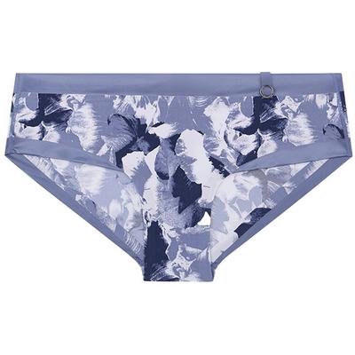 Геометрический узор с полным принтом и низкой талией, треугольное нижнее белье, женское нижнее белье, синее QF6379AD-IX9