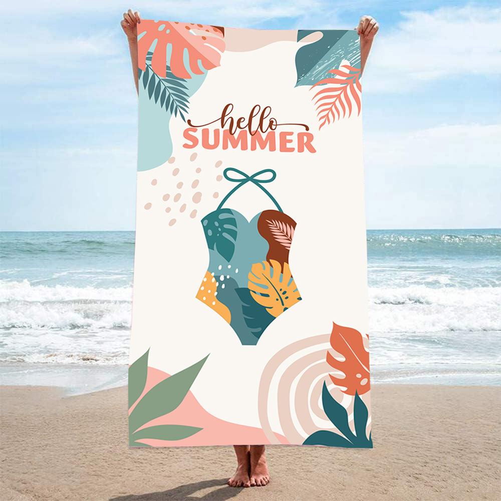 Locomotive Enthusiasts Sports Towels Quick-drying Double-sided Velvet Beach Towels Printed Bath Towels