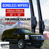 For Cadillac Escalade  2009-2014 Car Windshield Wiper U-type Soft Rubber Frameless Bracketless Car Wipers 22"+22"