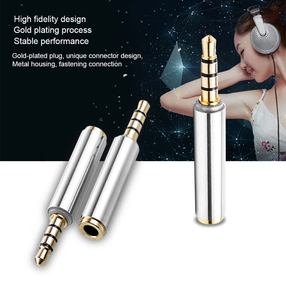 mm Plug Male to Female 2.5 mm to 3.5 mm Audio Connector Audio Plug Audio Adapter Earphone Amplifier