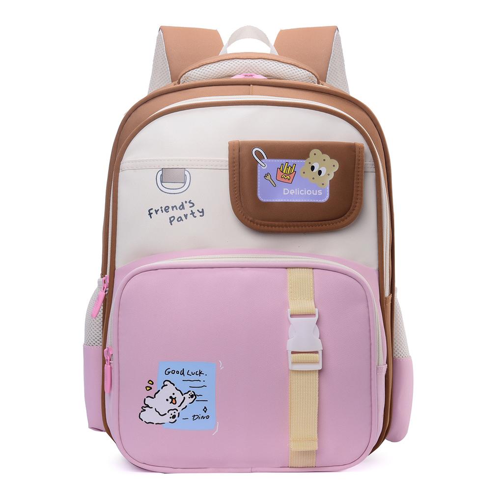 Ранец для начальной школы, легкий рюкзак с защитой позвоночника для снижения нагрузки, детский школьный рюкзак большой вместимости с несколькими отделениями