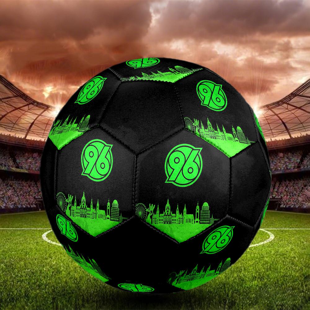 Hannover 96 Indoor Soccer Ball Colorful Machine Stitched PVC Size 5 Team Training Competition Ready Durable High-Bounce Cool Sports Gift