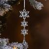 Рождественский орнамент в виде снежинки со шнурком креативной формы, прозрачный небьющийся акриловый кулон, подвесной декор