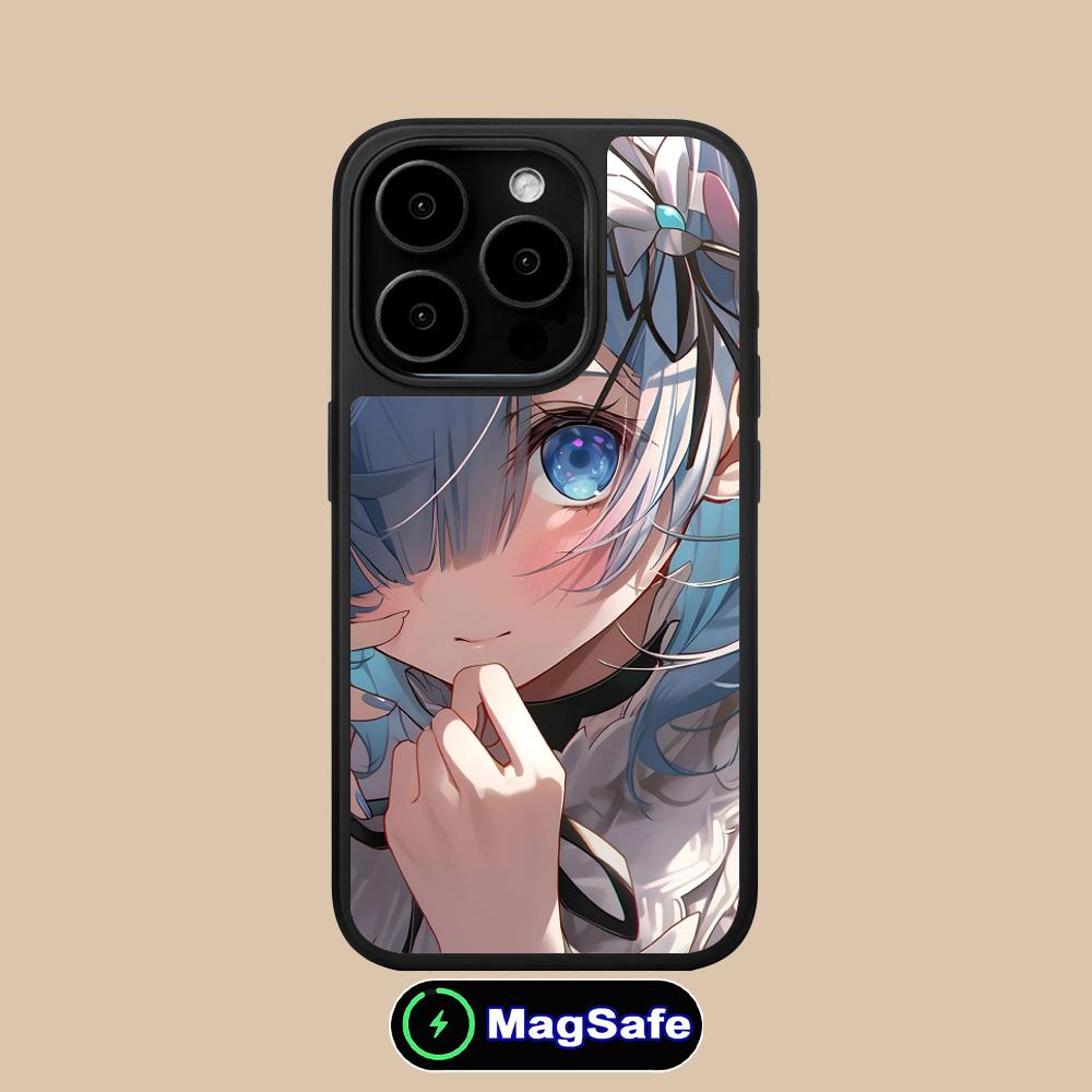 Чехол для мобильного телефона ReZero Rem Waifu для iPhone 17 16 15 14 13 12 11 Air Pro Max Plus Magsafe Матовая поверхность Цветная крышка Роскошный