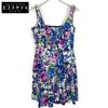 Blue Floral Sleeveless Dress Dress 8P Navy Purple BlueUsed