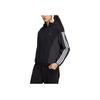 Adidas Спортивная куртка с капюшоном с логотипом, женские топы, черный HY2874